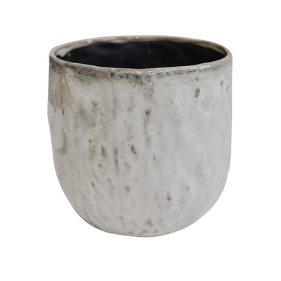 Brooke Rustic Glazed Pot - White 13cm / White