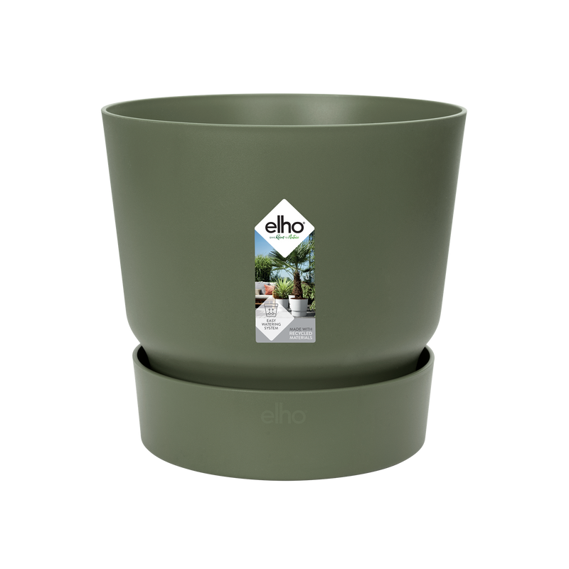 Elho Greenville Round Pot Leaf Green lifestyle