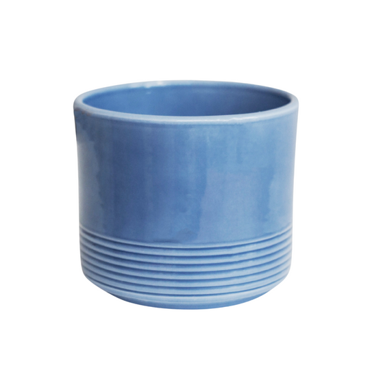 Munich Blue Gloss Pot Pots & Planters Ivyline