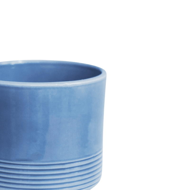 Munich Blue Gloss Pot Pots & Planters Ivyline