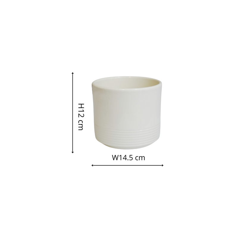 Munich Cream Gloss Pot Pots & Planters Ivyline