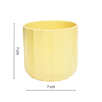 Positano Geo Planter - Lemon 7cm / Lemon