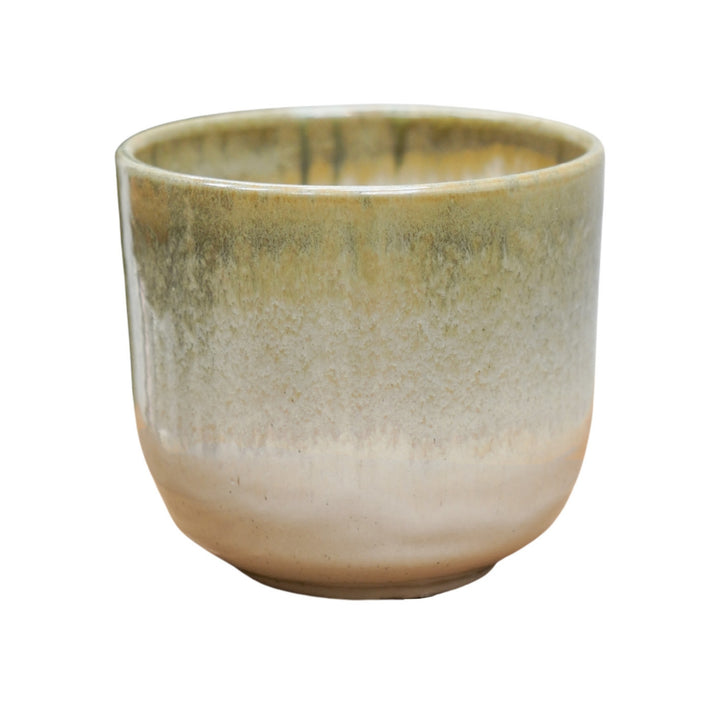 Rowe Two Tone Olive Reactive Planter Pots & Planters Ivyline