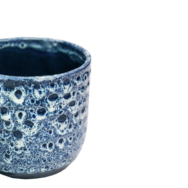 Sapphire Reactive Glaze Pot — 13cm / Blue