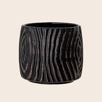 Hena Black Stoneware Pot