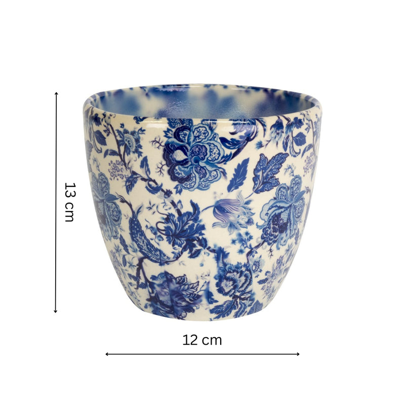 Monza Vintage Blue Pot — 13cm / Blue