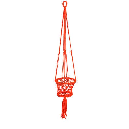 Bright Macrame Plant Hanger: Blue Plant Hangers Siesta