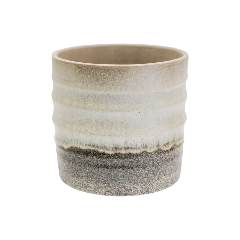 Gia Rippled Two Tone Pot Pots & Planters Ivyline