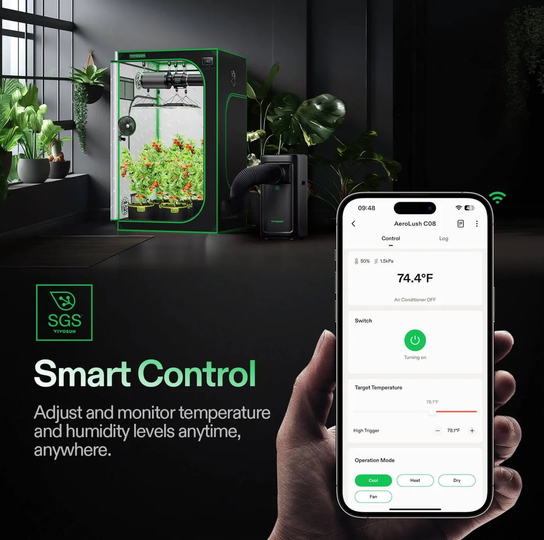 air conditioner in grow tent VIVOSUN AeroLUSH C08 AirConditioner | Environment Control