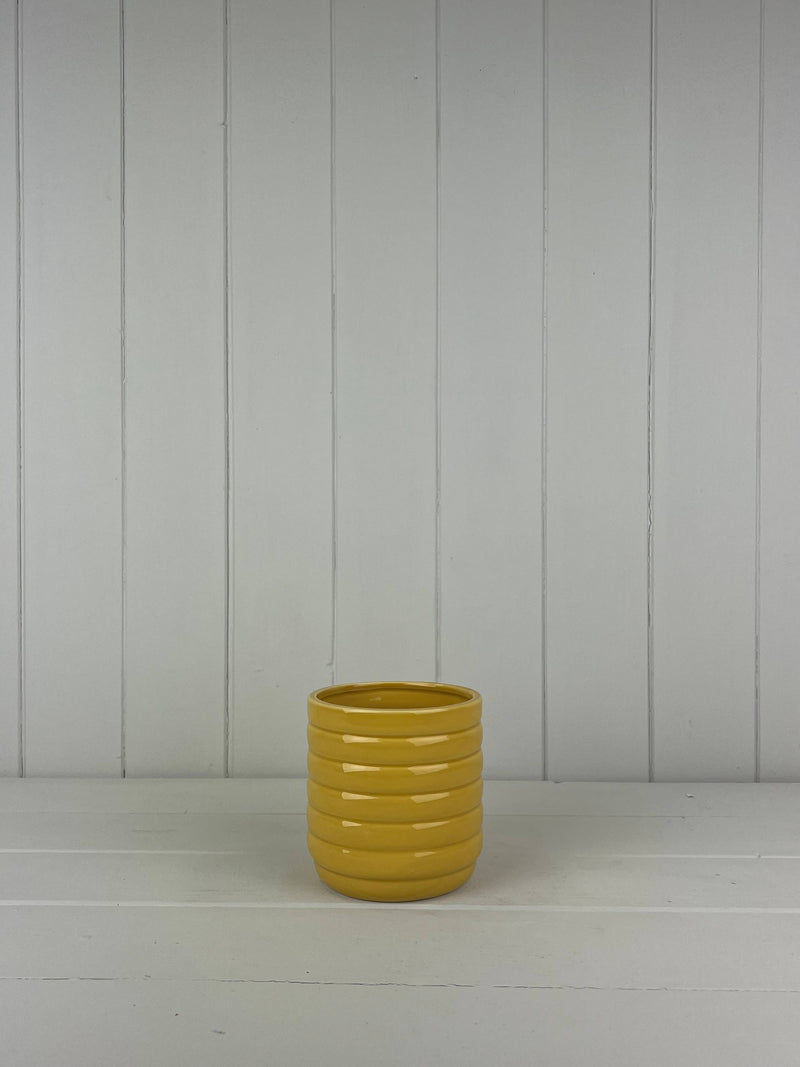 Beehive Pot — 10cm / Yellow
