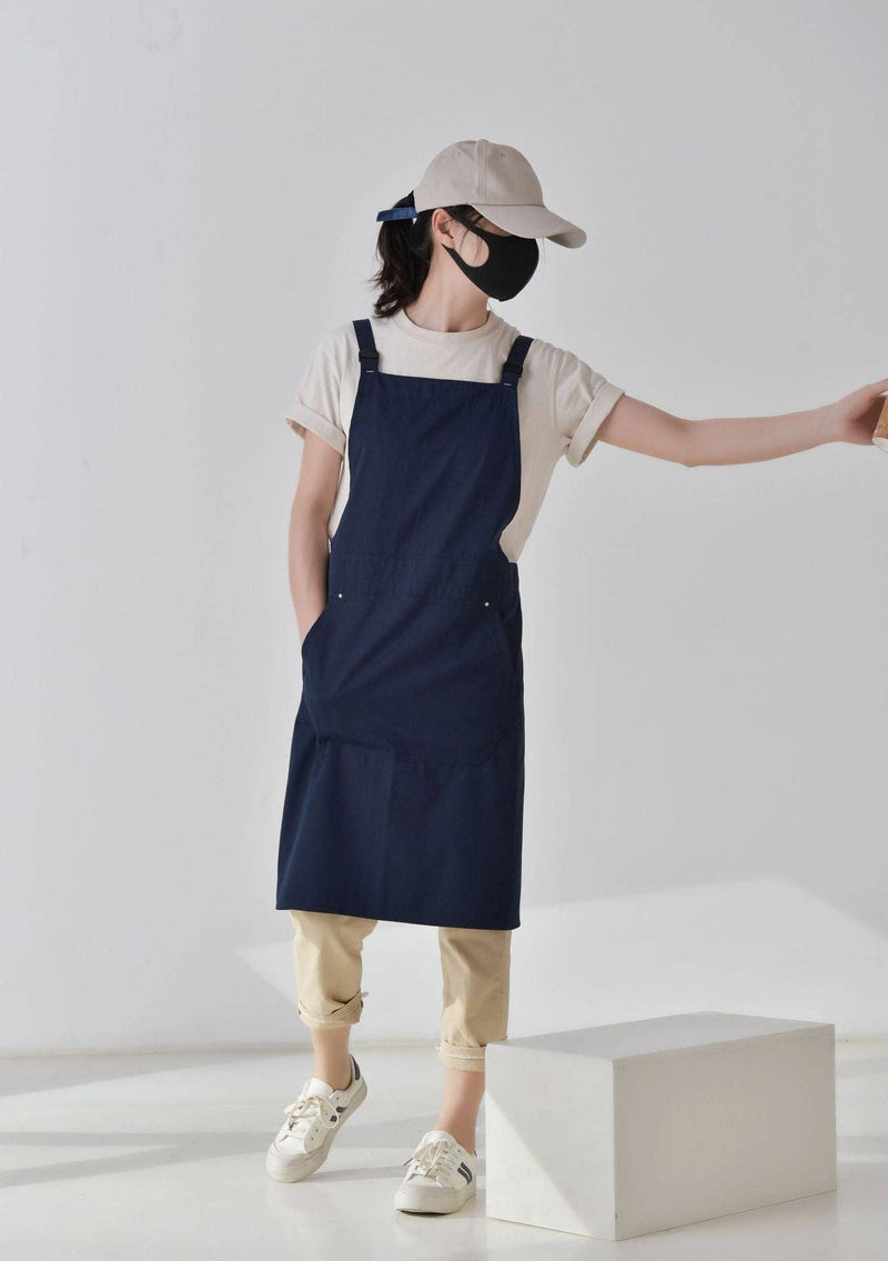 Gohobi Korean-Style Printed Cotton-Linen Apron: Green Gohobi （We cover import duties）
