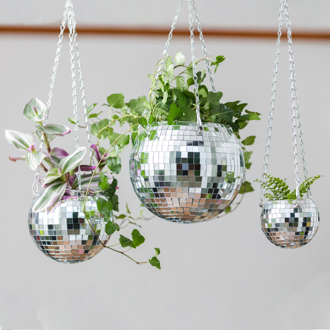 disco ball pot plant Disco Ball Planter - 15cm | Pots & Planters