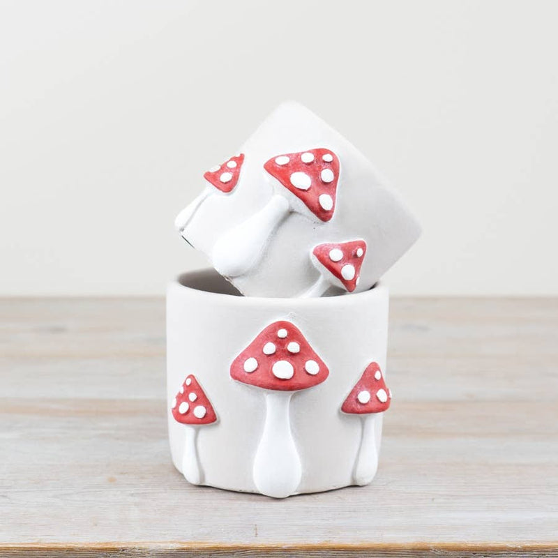 Red Mushroom Planter — 14cm