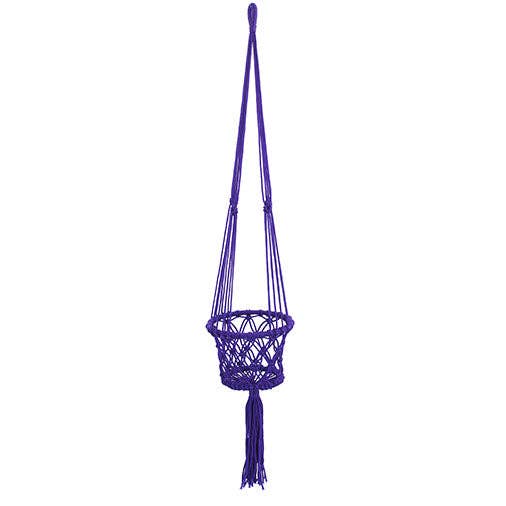 Bright Macrame Plant Hanger: Blue Plant Hangers Siesta