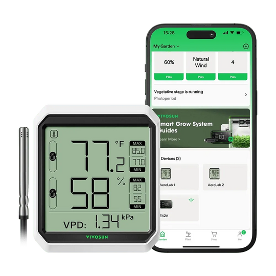 VIVOSUN AeroLab THB1S Bluetooth Hygrometer Thermometer Sensors & Controllers Vivosun