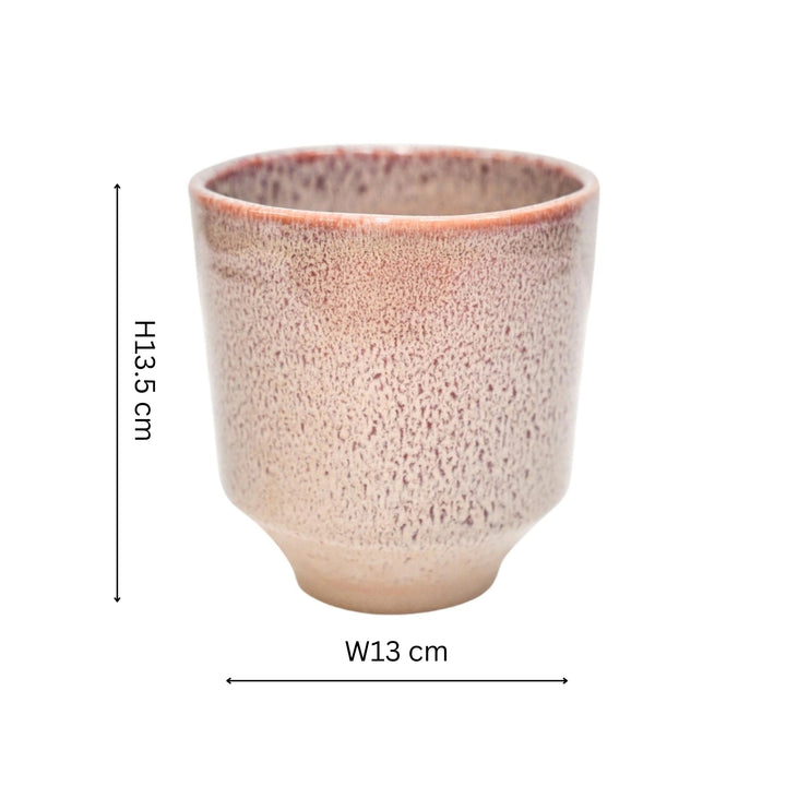Reactive Glaze Earthenware Planter - Rose Pink Pots & Planters Ivyline