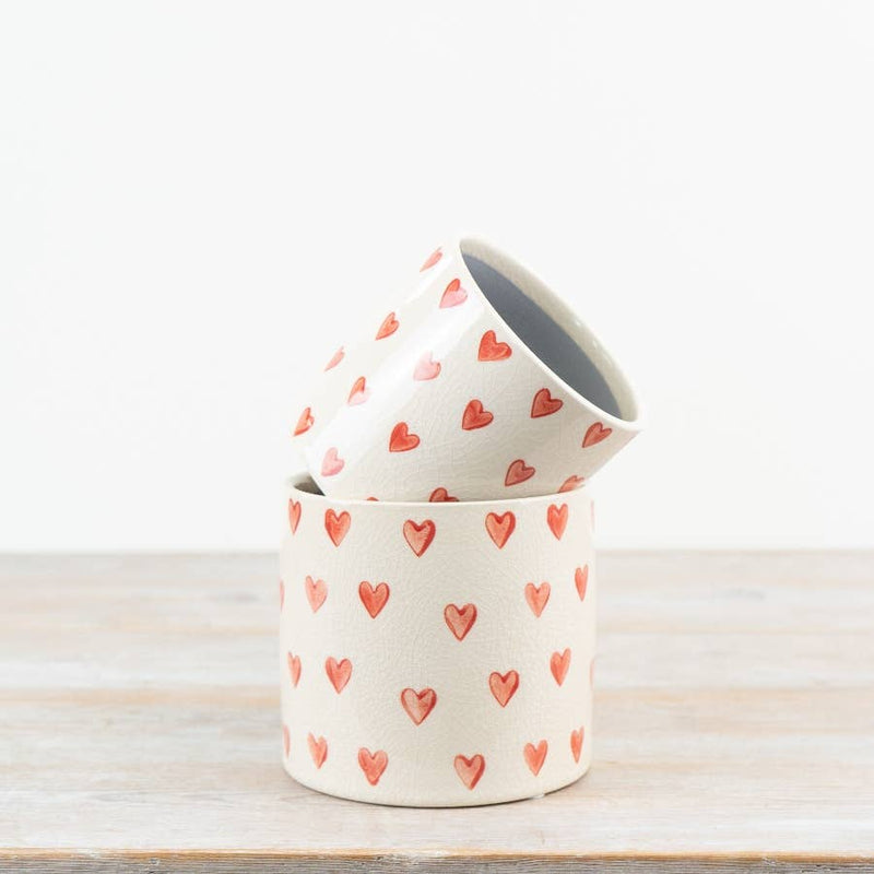 Heart Pattern Planter — 14cm