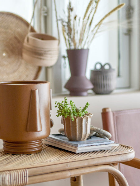 Chaca Brown Stoneware Pot — 10cm / Brown
