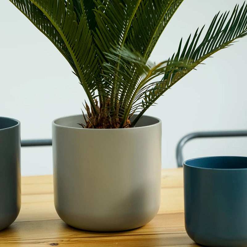 Lisbon Light Grey Plant Pot — 15cm / Light Grey