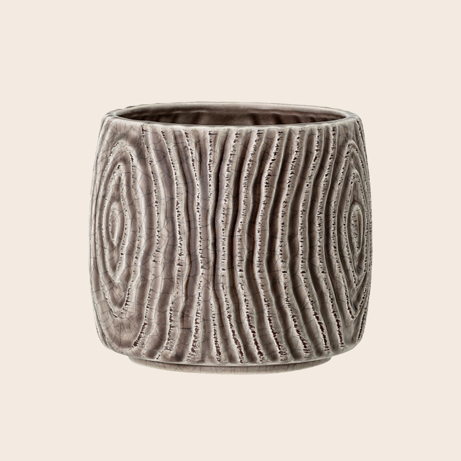 Hena Grey Stoneware Pot by Bloomingville - GROW TROPICALS