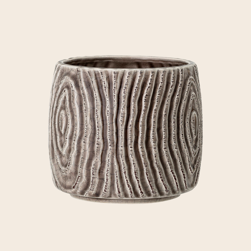 Hena Grey Stoneware Pot Pots & Planters Bloomingville
