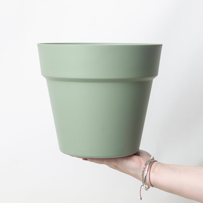 Sage Recycled Outdoor Pot 25cm Sage Green Pots & Planters GrowTropicals