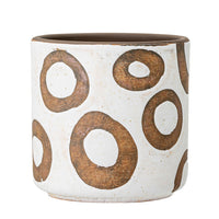 Avo Deco White/Terracotta Circle Pot