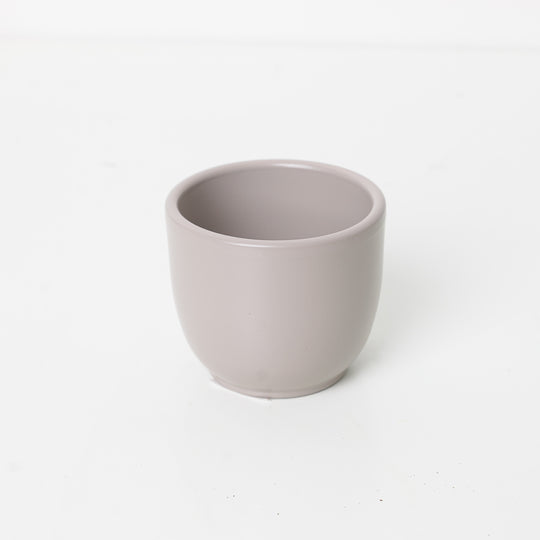 Tusca Taupe Ceramic Pot 7.5cm Taupe Pots & Planters GrowTropicals
