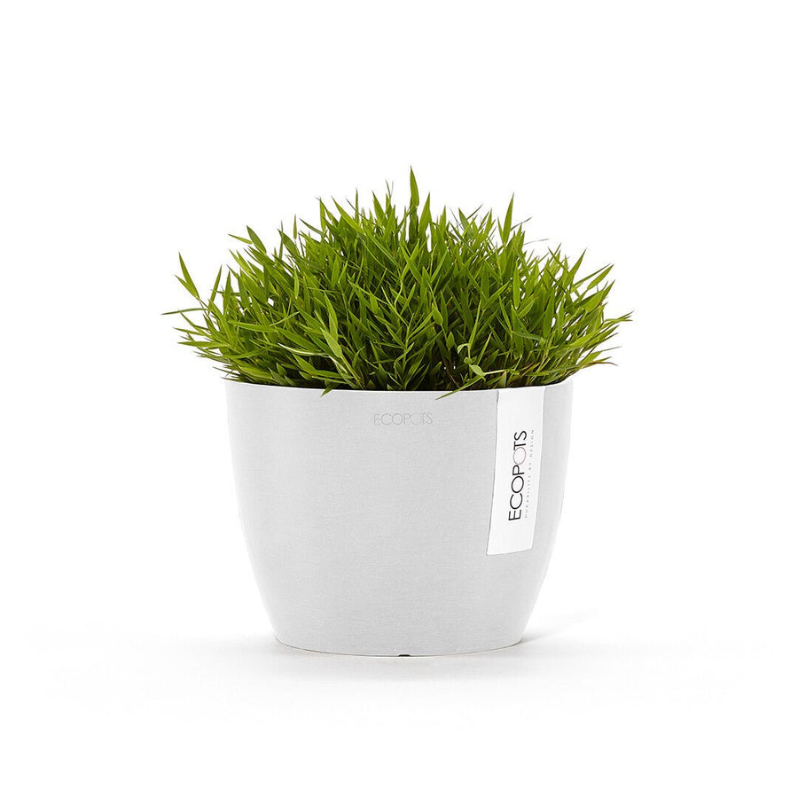 Ecopots Stockholm Recycled Plastic Pot Light Grey - GROW TROPICALS