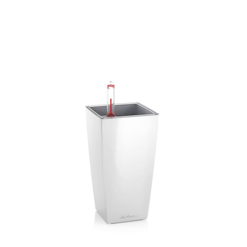 Lechuza MINI CUBI Self Watering Plant Pot White High Gloss Mini Cubi Pots & Planters Lechuza